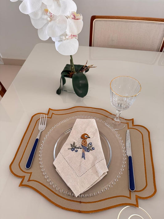 Americano Palha sintética Laranja