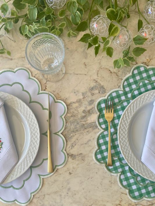 Jogo Americano Xadrez Verde