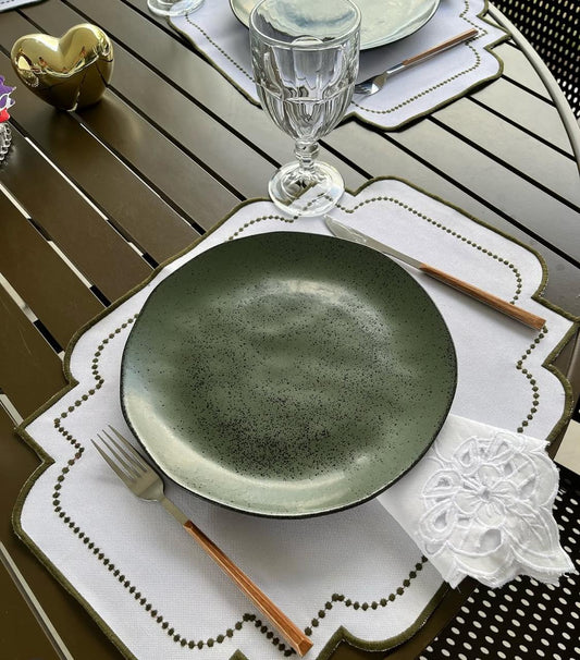 Jogo Americano Verde Musgo