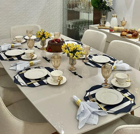 Jogo Americano Listrado Azul