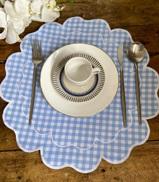 Jogo Americano Xadrez Azul