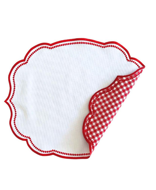 Jogo Americano Xadrez Bordô