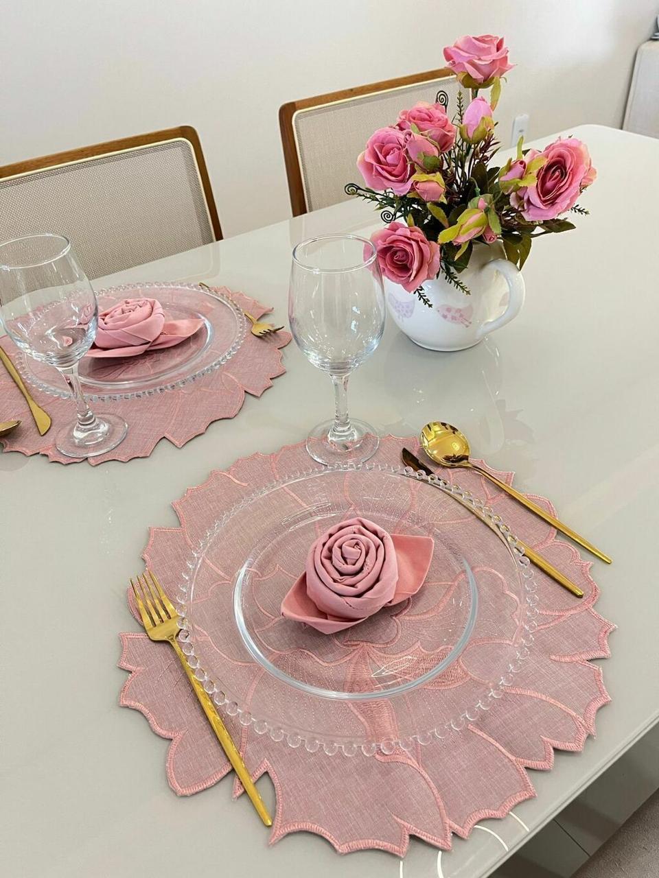 Embroidered Placemat - Red