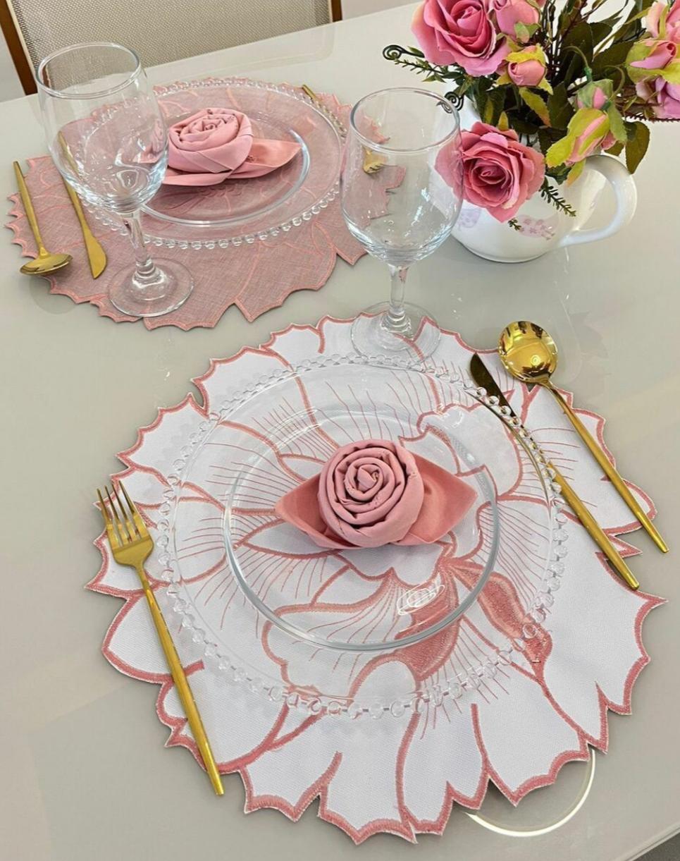 Embroidered Placemat - Red