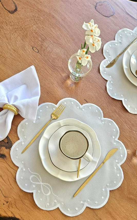 Jogo Americano Laço Bege