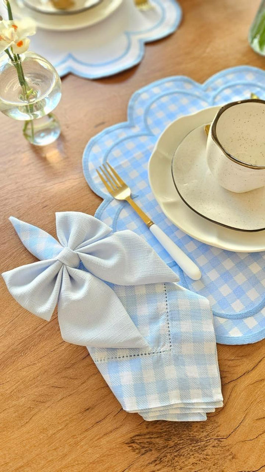 Jogo Americano Xadrez Azul