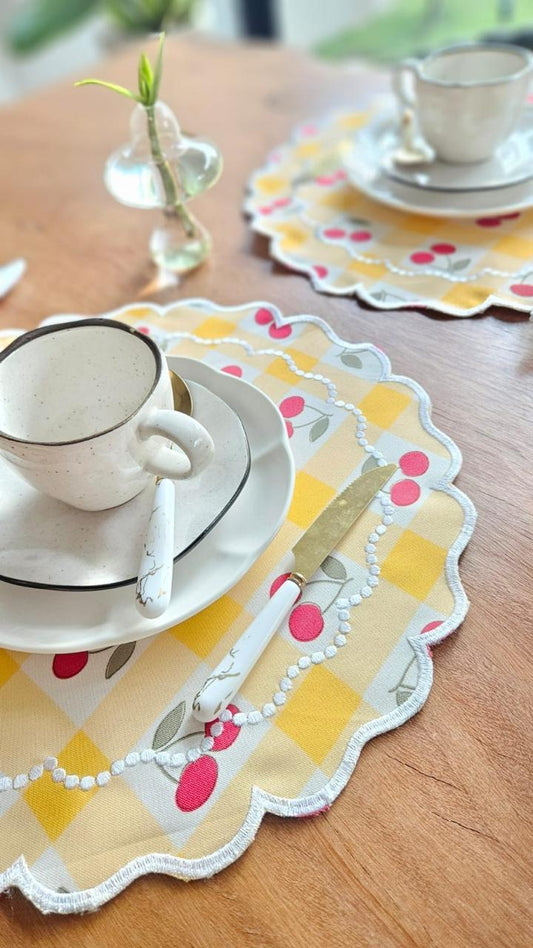 Jogo Americano Cereja Amarela