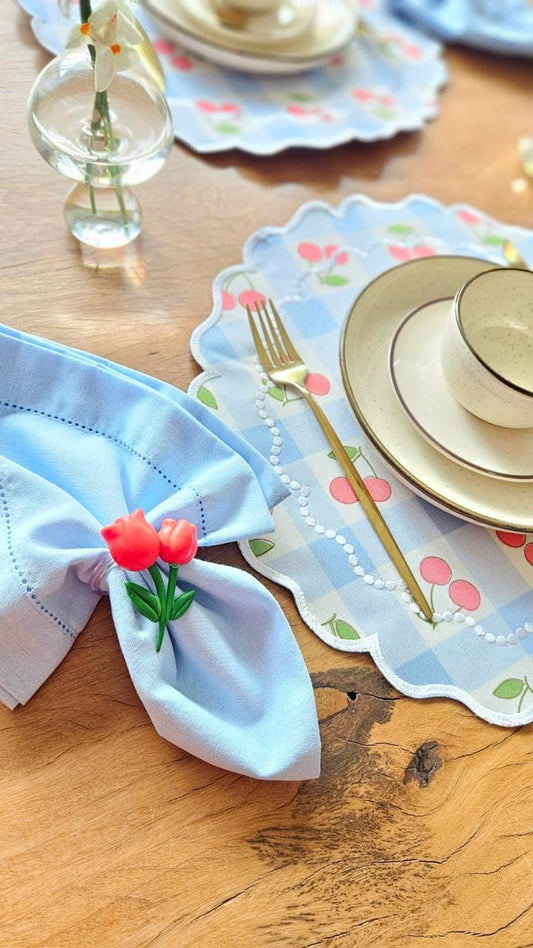 Jogo Americano Cereja Azul