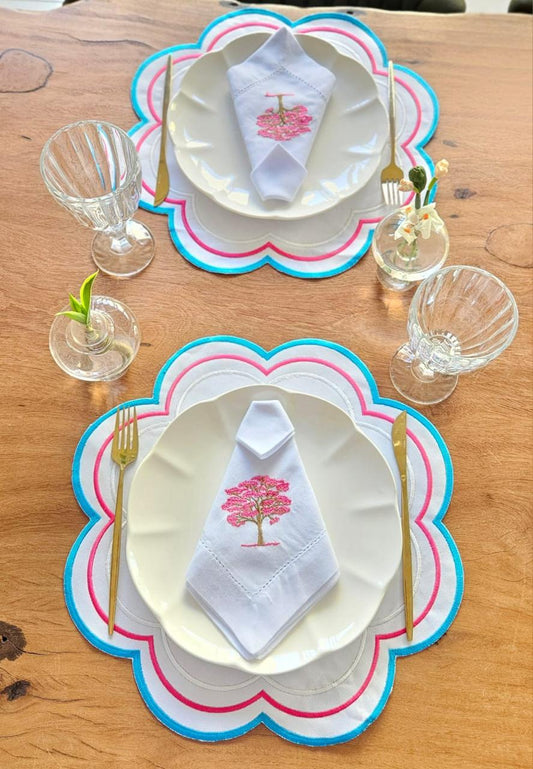 Jogo Americano Xadrez Marinho