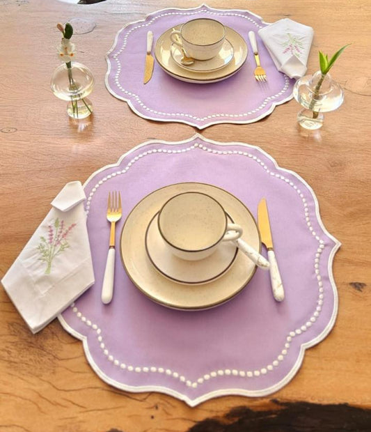 Jogo Americano Xadrez Lilás