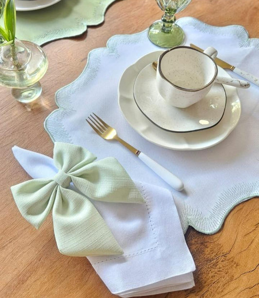 Anel de Guardanapo Laço Verde Claro