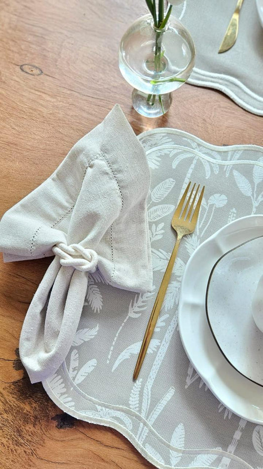 Anel de Guardanapo Trança Bege