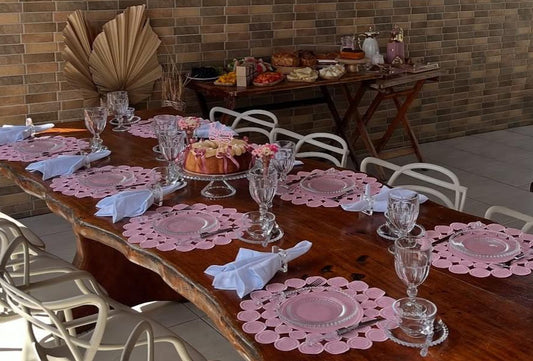 Jogo Americano Esfera Rosa