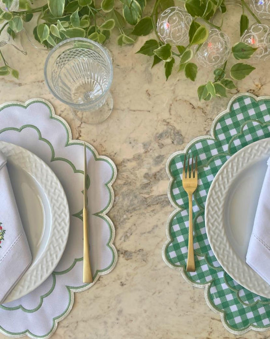 Jogo Americano Xadrez Verde