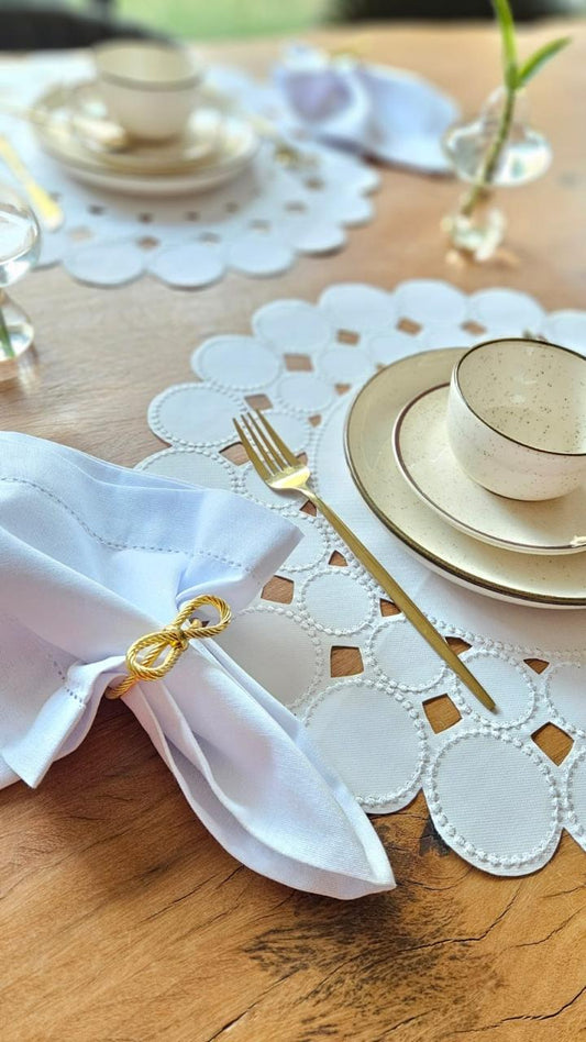 Jogo Americano Esfera Branco