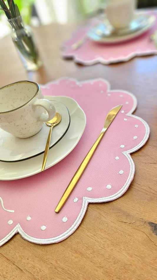 Jogo Americano Laço Rosa