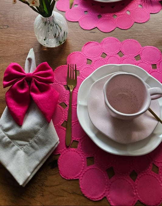 Anel de Guardanapo Laço Pink