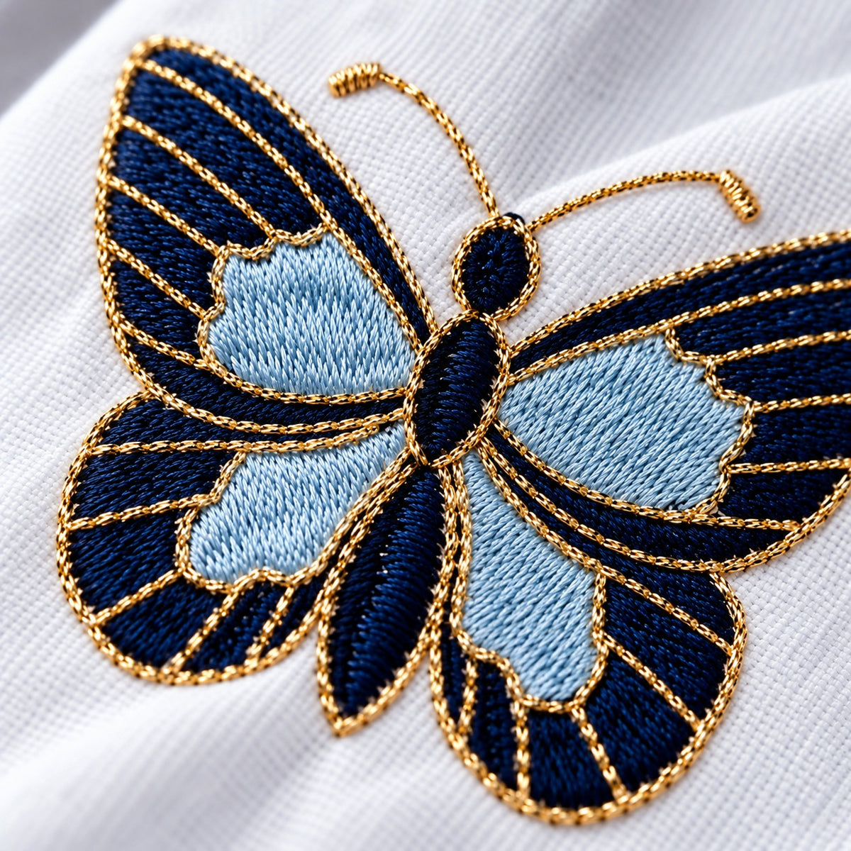 Guardanapo Bordado Borboleta Azul