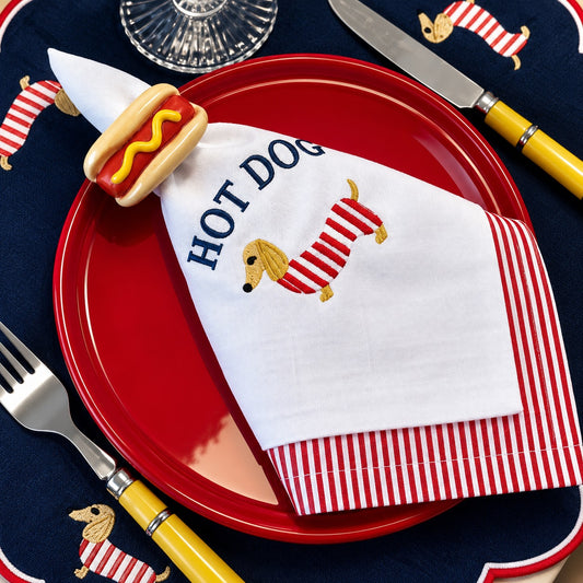 Guardanapo Bordado HOT DOG