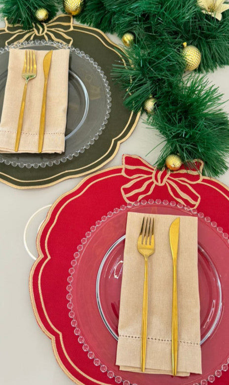 Jogo Americano Laço Natalino