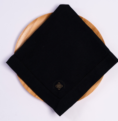 Linen Blend Napkin - Black