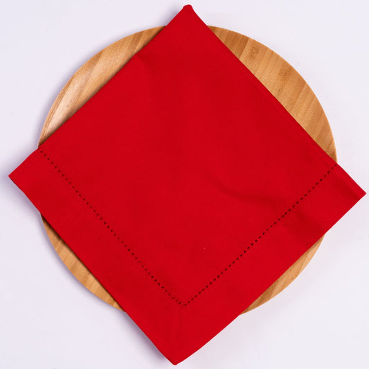 Linen Blend Napkin - Red