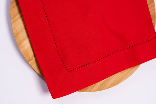 Linen Blend Napkin - Red