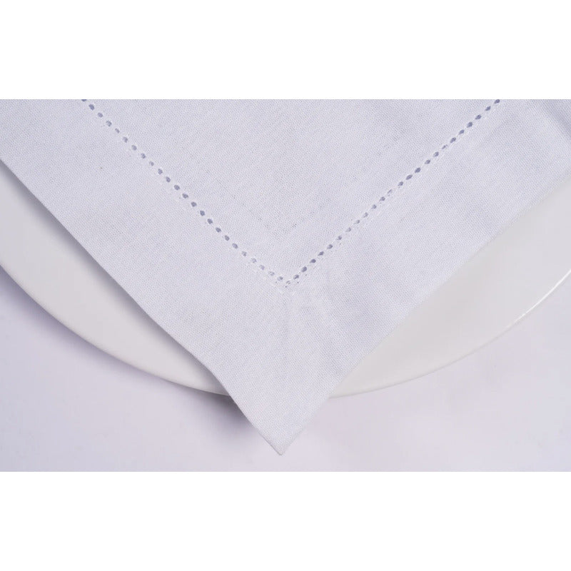 Guardanapos Mesa Posta Ponto Ajour Kit 80 Unidades Branco Liso