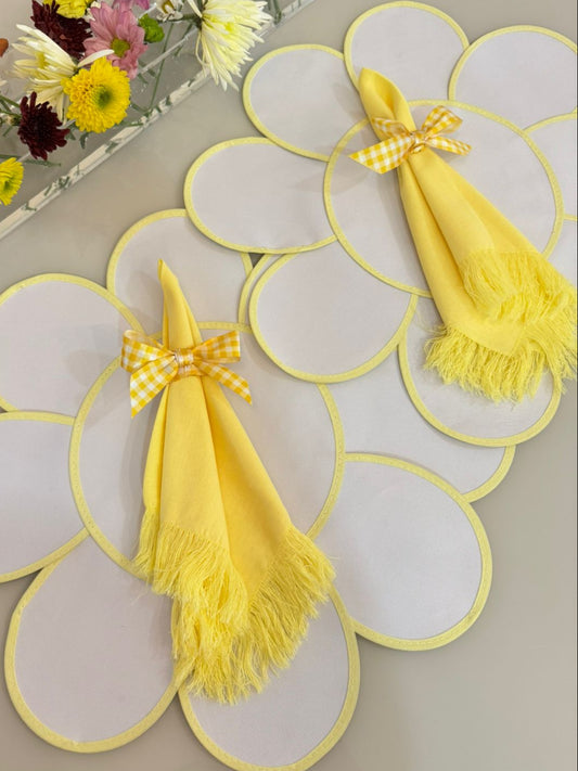 Kit Mesa Posta Páscoa - Amarelo Franja