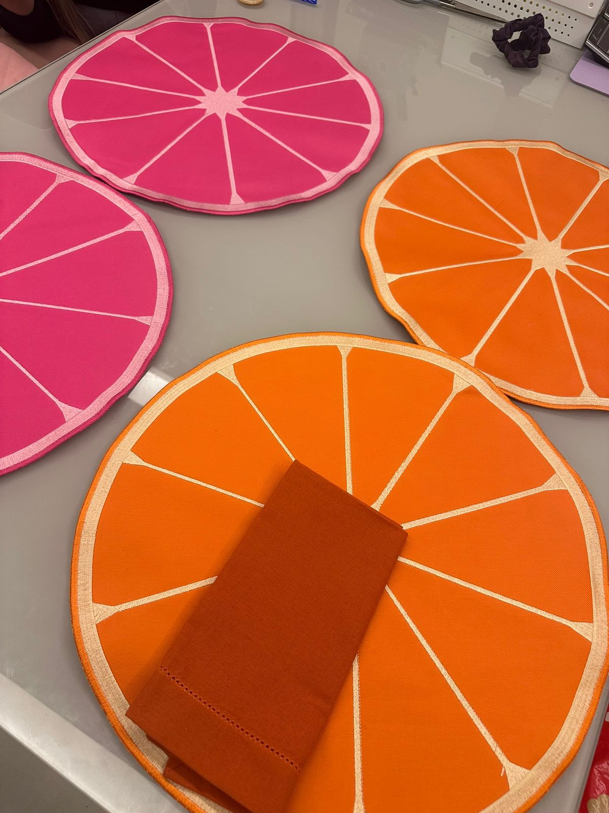 Jogo Americano Cítrico - Laranja Pink