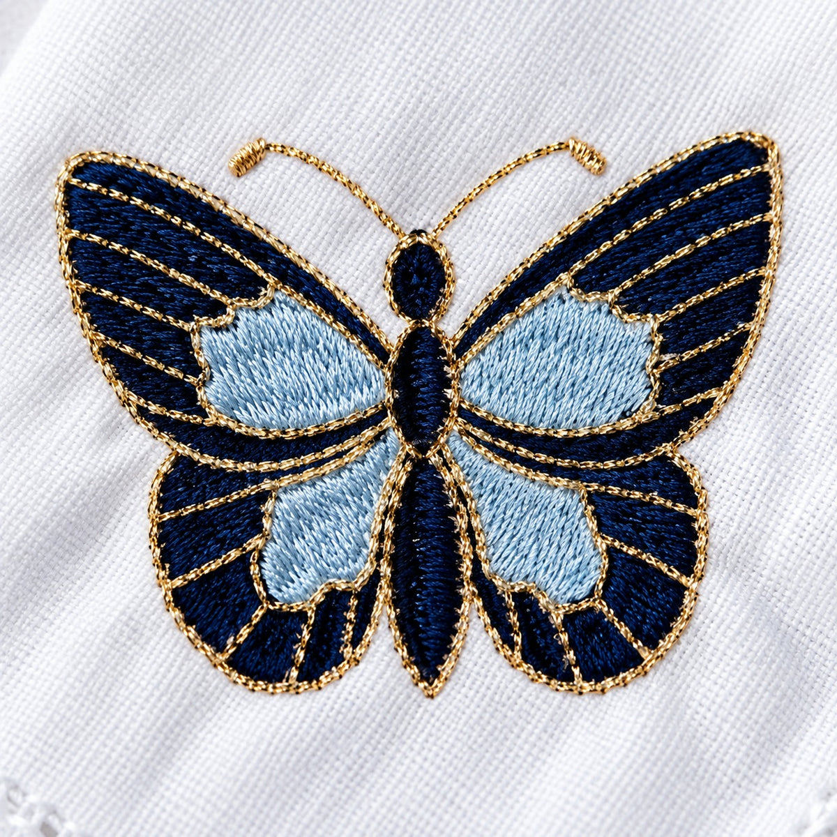Guardanapo Bordado Borboleta Azul