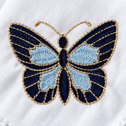 Guardanapo Bordado Borboleta Azul