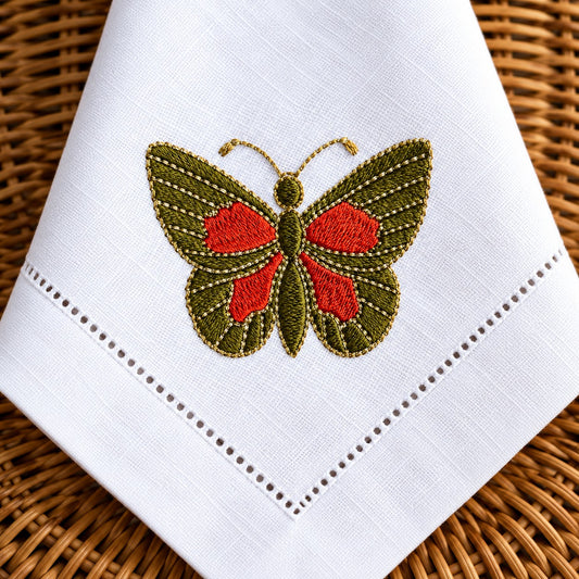 Guardanapo Bordado Borboleta