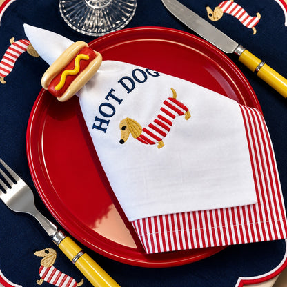 Guardanapo Bordado HOT DOG