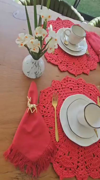 Americano Crochê Red